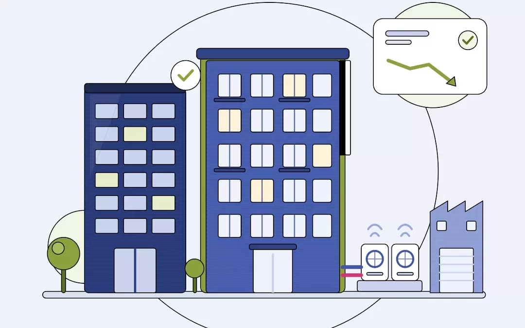 Illustration : immeubles de logements et de bureaux rénovés